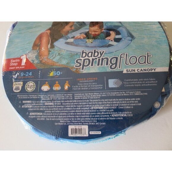 SwimWays Baby Spring Float Sun Canopy. 9-24 Months- 50+ UPF - Picture 6 of 7